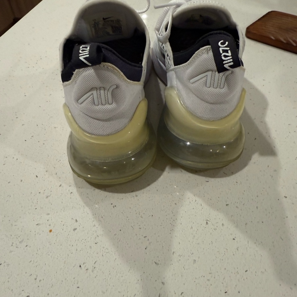 Nike Air Max 270 White and Black Sneakers - Picture 4 of 7